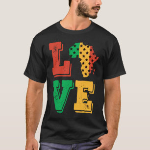 Afrika Love Prouted African American Black History T-shirt