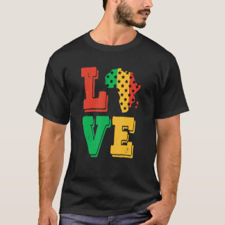 Afrika Love Prouted African American Black History T-shirt