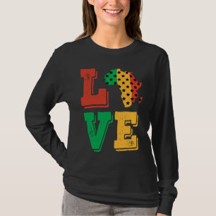 Afrika Love Prouted African American Black History T-shirt
