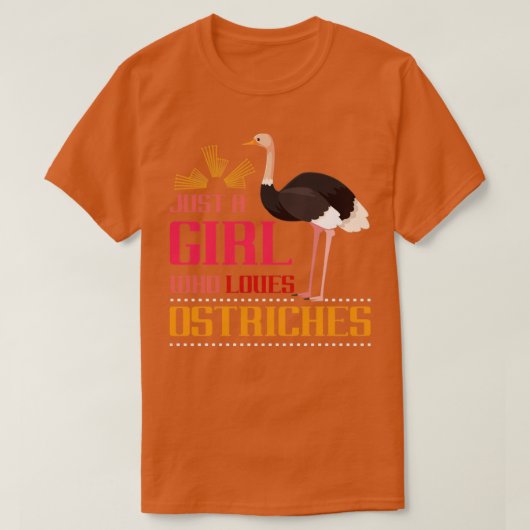 Afrika Lover Girl Gift Safari Ostrich T-shirt (Design voorkant)
