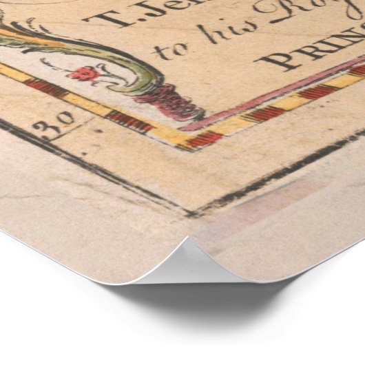  Afrika Map (1770)  Afrikaans Continen Poster (Hoek)