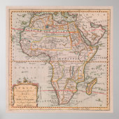  Afrika Map (1770)  Afrikaans Continen Poster (Voorkant)