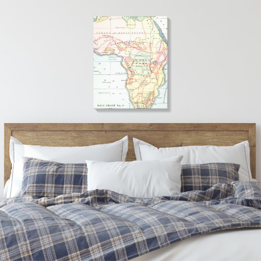 AFRIKA: MAP, 1894 CANVAS AFDRUK (Insitu (Slaapkamer))
