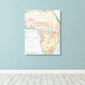 AFRIKA: MAP, 1894 CANVAS AFDRUK (Insitu (Houten vloer))