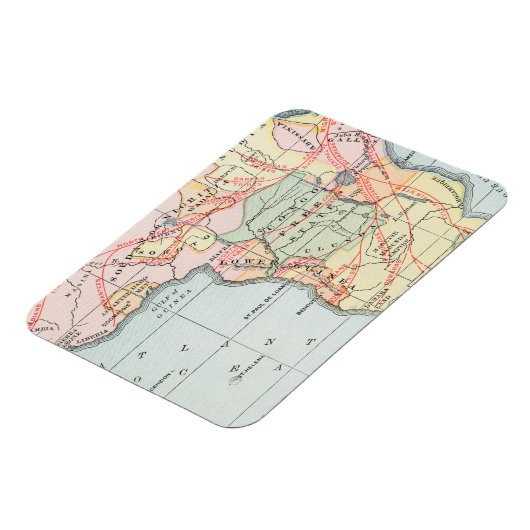 AFRIKA: MAP, 1894 MAGNEET (Linkerzijde)