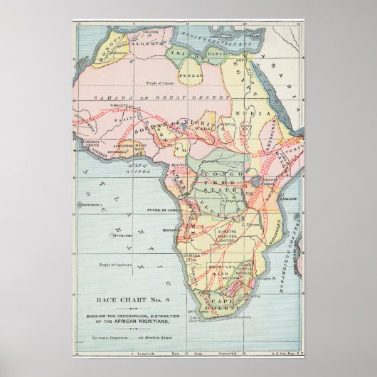 AFRIKA: MAP, 1894 POSTER (Voorkant)