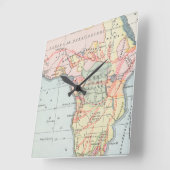 AFRIKA: MAP, 1894 VIERKANTE KLOK (Hoek)