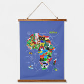 Afrika Map Hanging Tapestry Hangend Wandkleed (Voorkant)