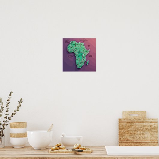 Afrika Map Poster (Keuken)