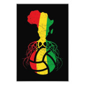Afrika Map Volleyball Foto Afdruk (Voorkant)