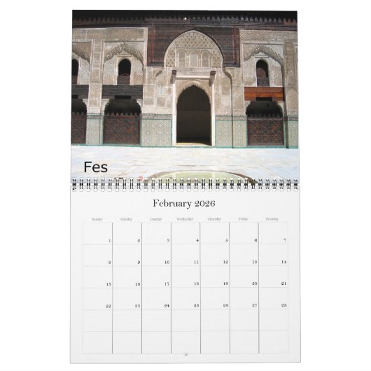Afrika - Marokko - Kalender (Feb 2026)