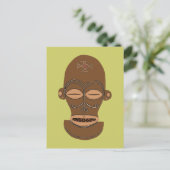 Afrika Maske Mask Djokwe Briefkaart (Staand voorkant)