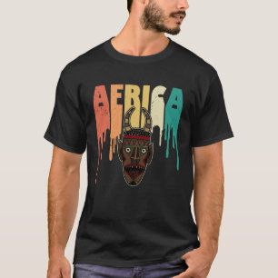 Afrika Masker Afrikaanse Afro Geschiedenis Reggae  T-shirt