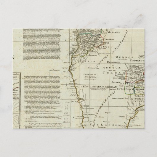 Afrika, met al zijn staten, koninkrijken briefkaart (Voorkant)