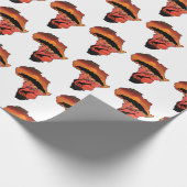 Afrika met een Giraffe en de Serengeti Cadeaupapier (Hoek)