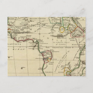 Afrika met grenzen briefkaart