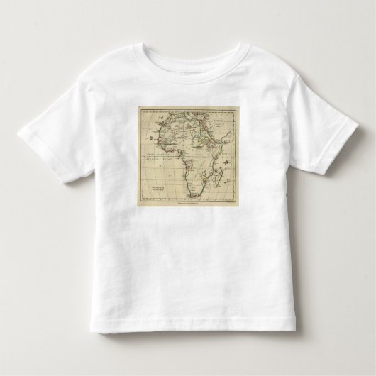 Afrika met grenzen kinder shirts (Voorkant)