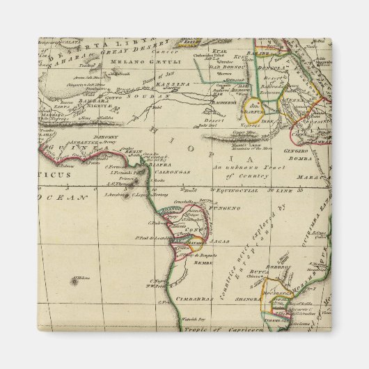 Afrika met grenzen magneet (Voorkant)