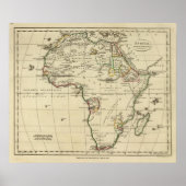 Afrika met grenzen poster (Voorkant)