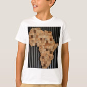 Afrika met hout t-shirt (Voorkant)