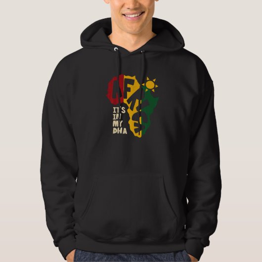 Afrika met zon Het zit in mijn DNA Hoodie (Voorkant)