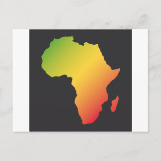 Afrika met zwarte achtergrond briefkaart