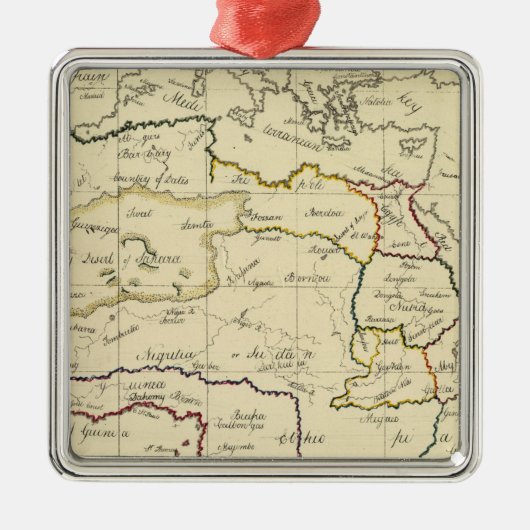 Afrika, Middellandse Zee Metalen Ornament (Voorkant)