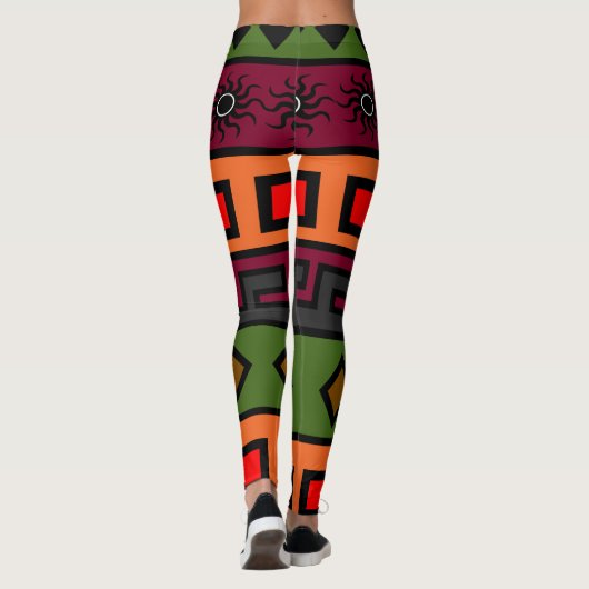 afrika modern patroon leggings (Achterkant)