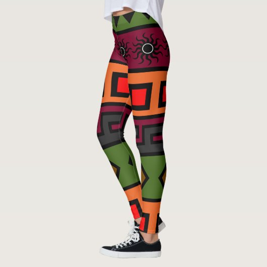 afrika modern  patroon leggings (Links)