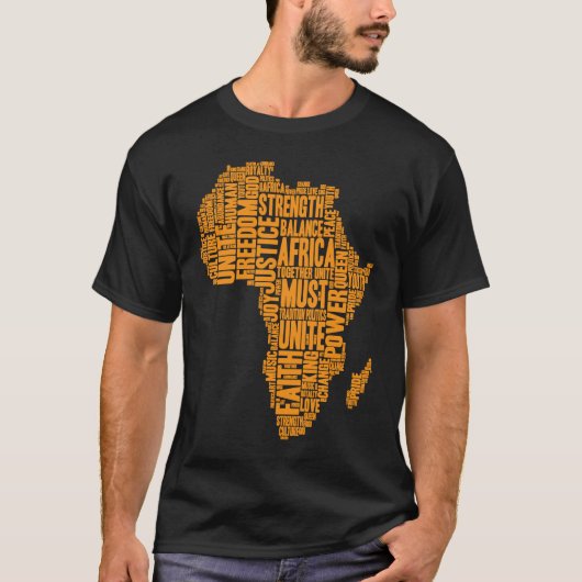 Afrika moet zich verenigen t-shirt (Voorkant)