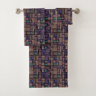 Afrika Mudcloth patroon abstracte moderne kunst 3 Bad Handdoek