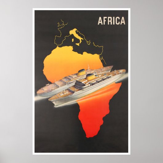 Afrika Muurkunst Reisposter Afrikaanse Cruise Shi Poster (Voorkant)