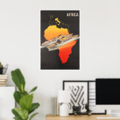 Afrika Muurkunst Reisposter Afrikaanse Cruise Shi Poster (Thuiskantoor)