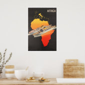 Afrika Muurkunst Reisposter Afrikaanse Cruise Shi Poster (Keuken)