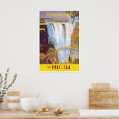 Afrika muurkunst Victoria Falls Reisposter Poster (Keuken)