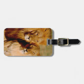 Afrika, Namibië, Okonjima. Leeuwen en leeuwen Bagagelabel (Voorkant horizontaal)