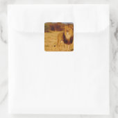 Afrika, Namibië, Okonjima. Lone manleeuw Vierkante Sticker (Tas)