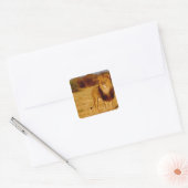 Afrika, Namibië, Okonjima. Lone manleeuw Vierkante Sticker (Envelop)