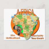 AFRIKA NEW, afrika, Motherland, One Love ... Briefkaart (Voorkant)