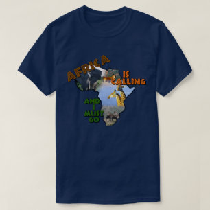 Afrika noemt Afrikaanse Wildlife Collage T-shirt