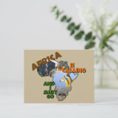 Afrika noemt het wildcollage briefkaart (Staand voorkant)