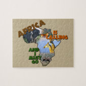 Afrika noemt het wildcollage legpuzzel (Horizontaal)