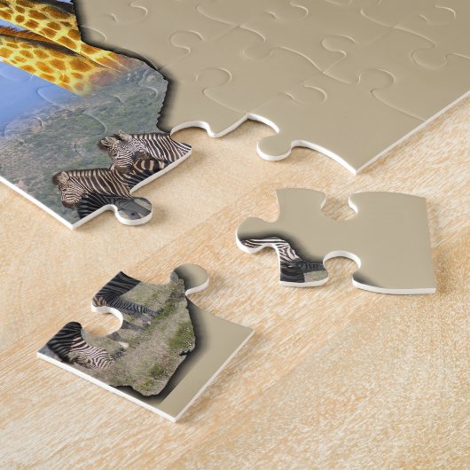 Afrika noemt het wildcollage legpuzzel (Zijkant)