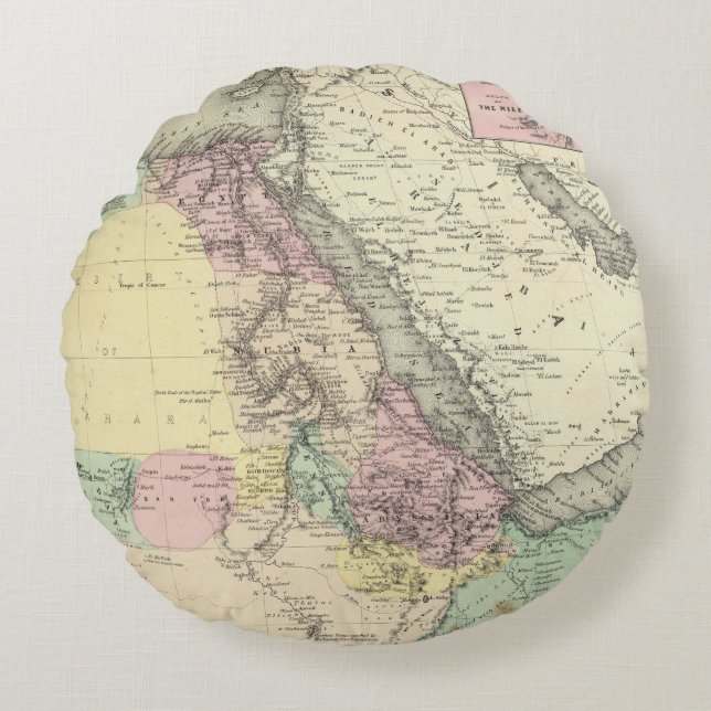 Afrika Noordoost-Engeland Rond Kussen (Voorkant)