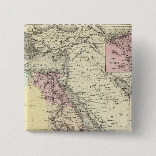 Afrika Noordoost-Engeland Vierkante Button 5,1 Cm (Voorkant)