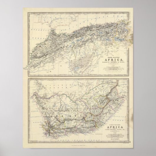 Afrika, NW, S Poster (Voorkant)