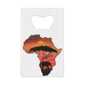 Afrika-olifant-eps Creditkaart Flessenopener (Voorkant)