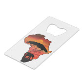 Afrika-olifant-eps Creditkaart Flessenopener (Voorkant Gekanteld)