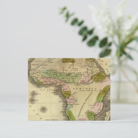 Afrika Olney-kaart Briefkaart (Staand voorkant)