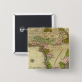 Afrika Olney-kaart Vierkante Button 5,1 Cm (Voorkant /achterkant)
